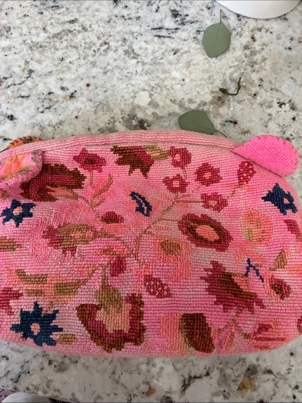 Magnolia Pearl   1 of a kind. Handwoven Needlepoint , mouse ears Pouch